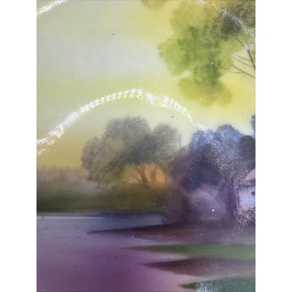 Vintage NORITAKE Morimura Japan Hand Painted Double Pierced 2 Handle Bowl - Picture 7 of 11